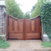 Panelled Iroko Gates