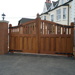 Flat Topped Iroko Gates